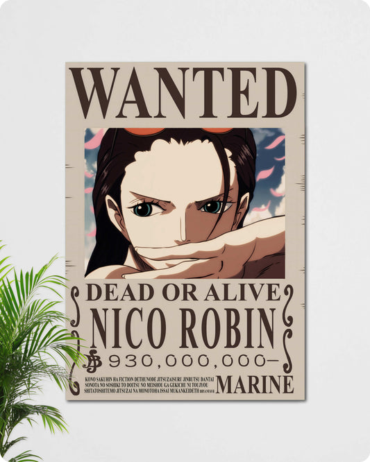 Nico Robin Wanted Anime Poster - One Piece