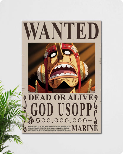Usopp Wanted Anime Poster - One Piece