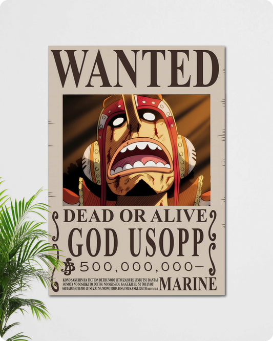 Usopp Wanted Anime Poster - One Piece