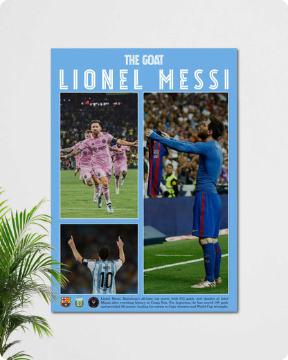 Lionel Messi Sports Poster - Argentina, Barcelona, Inter Miami