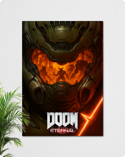 Doom Eternal Game Poster - Hellfire