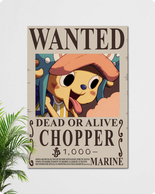 Chopper Wanted Anime Poster - One Piece