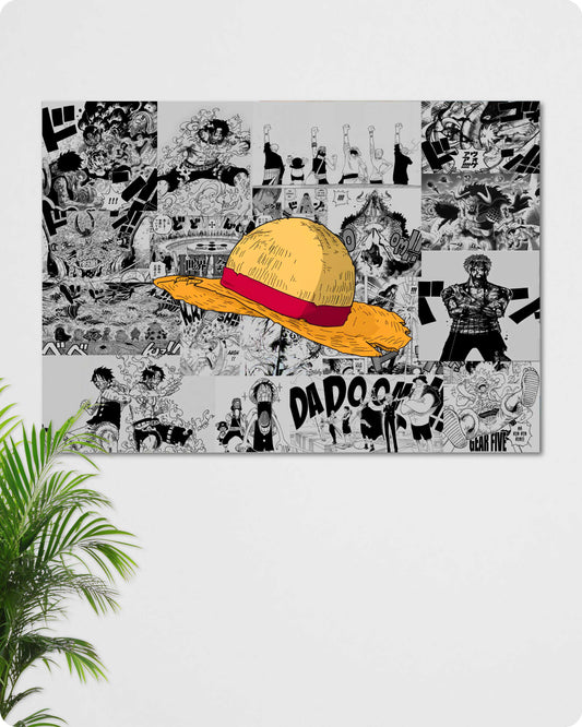 One Piece Luffy Manga Poster - Straw Hat Pirate