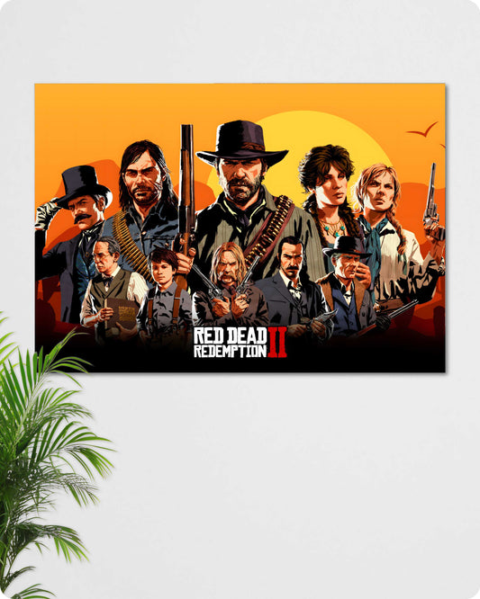 RDR2 Characters Game Poster - Rockstar Games