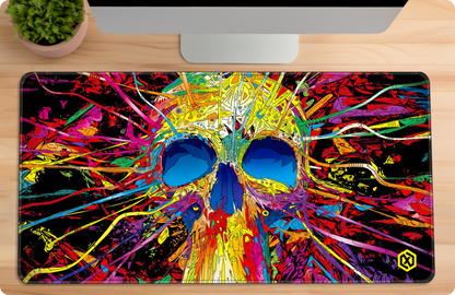 Skeleton Neon Art Deskmat - Color Chaos