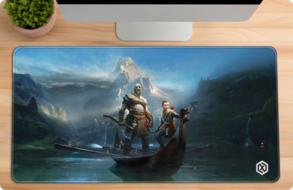 God of War Ragnarok Game Deskmat - Kratos & Atreus