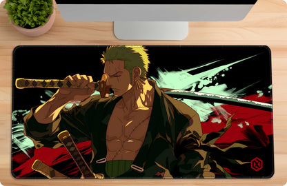 One Piece Zoro Anime Deskmat - Three Sword Style