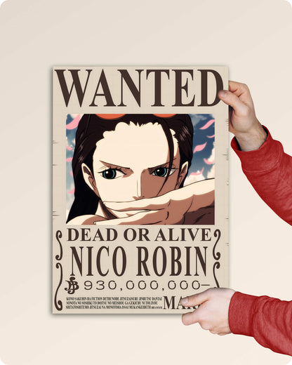 Nico Robin Wanted Anime Poster - One Piece