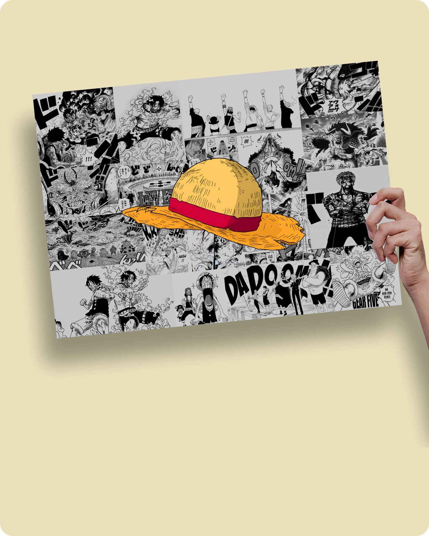 One Piece Luffy Manga Poster - Straw Hat Pirate