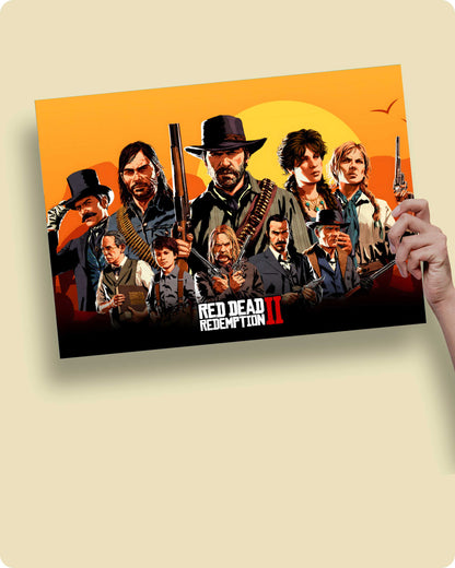 RDR2 Characters Game Poster - Rockstar Games