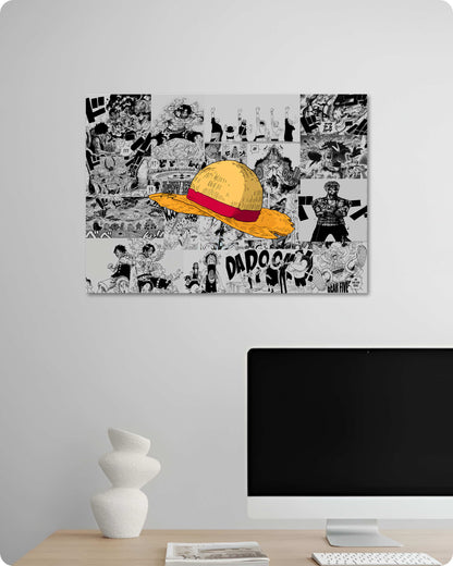 One Piece Luffy Manga Poster - Straw Hat Pirate