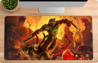 DOOM Eternal Game Deskmat – Hellfire Gaming Mat
