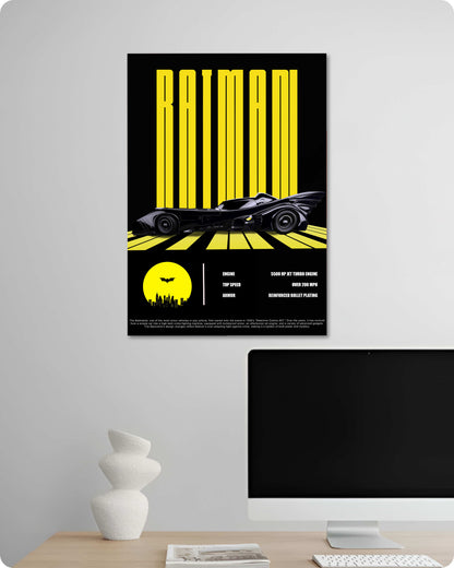 Batman Batmobile Poster - DC Superhero