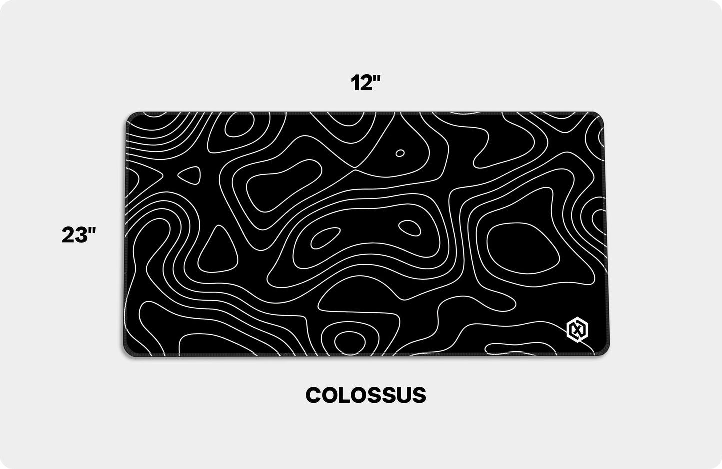 Abstract Fluid Waves Deskmat - Cool Black Contour Lines