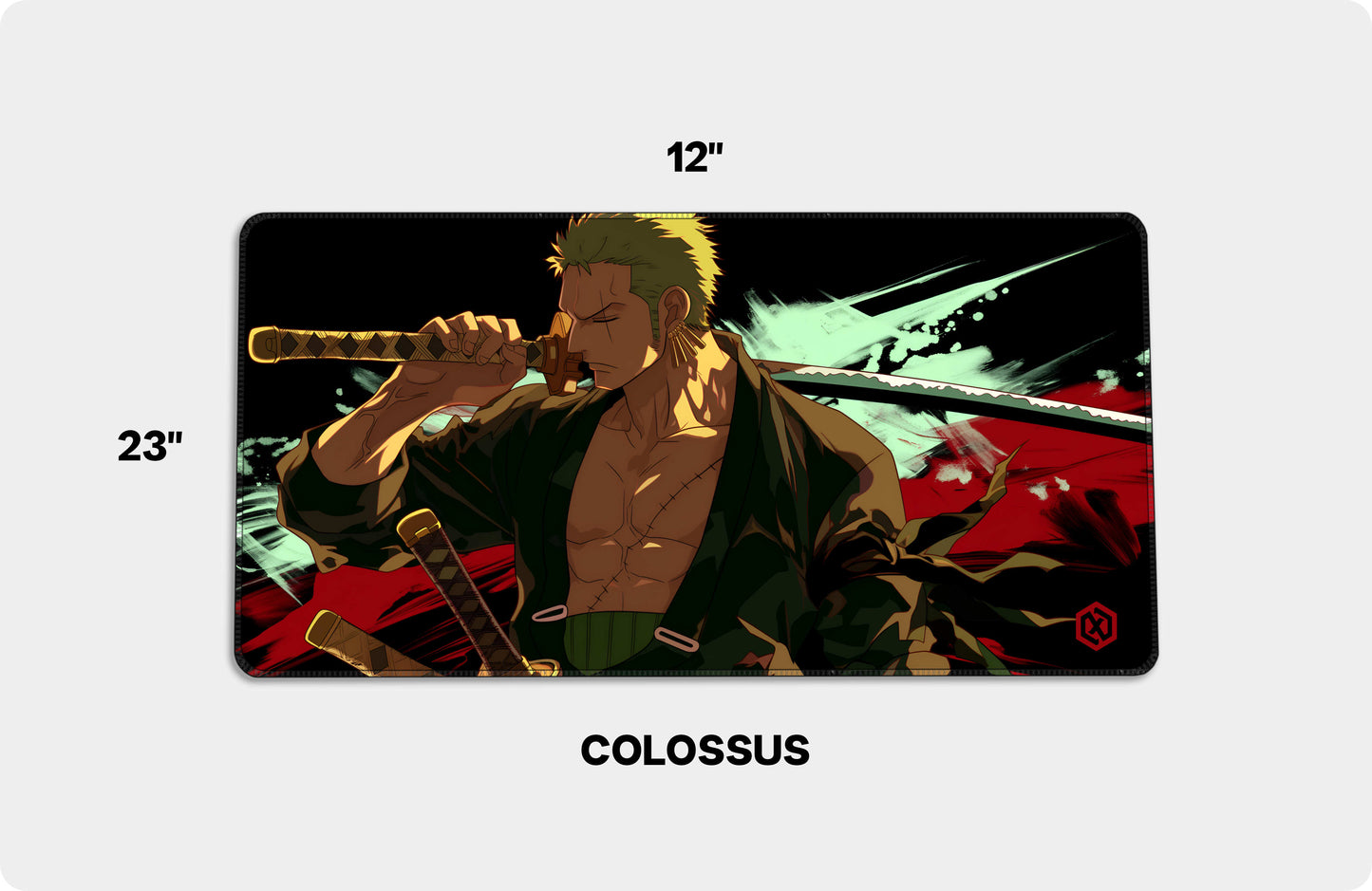 One Piece Zoro Anime Deskmat - Three Sword Style