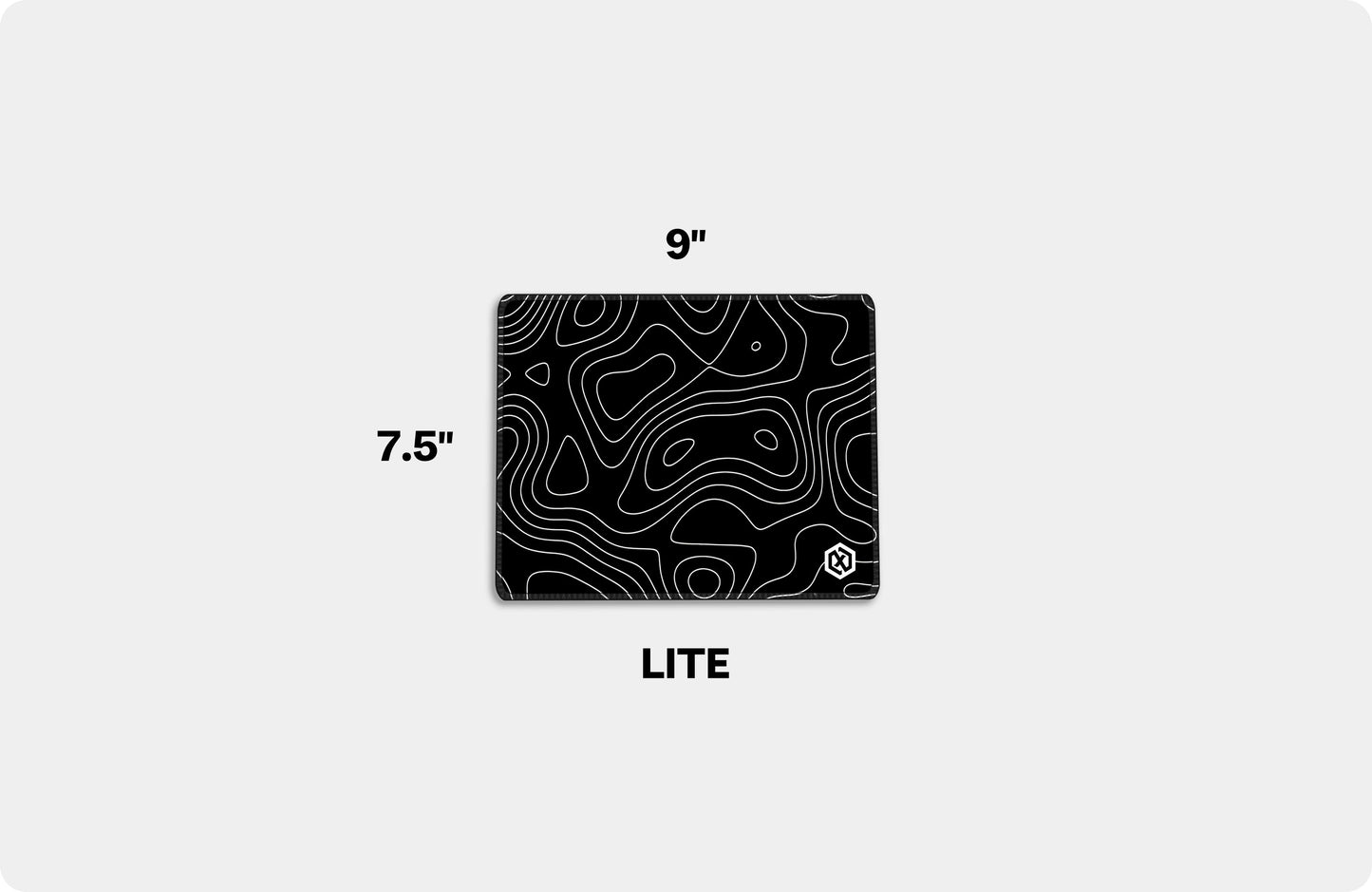 Abstract Fluid Waves Deskmat - Cool Black Contour Lines