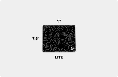 Abstract Fluid Waves Deskmat - Cool Black Contour Lines