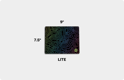 Abstract Fluid Waves Deskmat - Cool Gradient Contour Lines