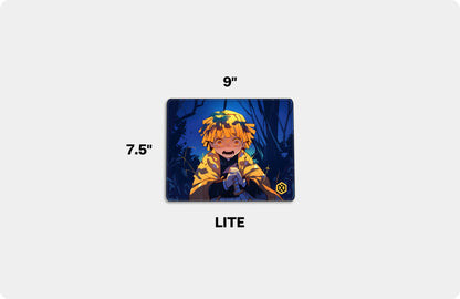 Demon Slayer Scared Zenitsu Anime Deskmat - Thunder Breathing