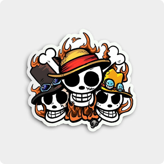 One Piece Luffy, Ace & Sabo Sticker – Pirate Brothers