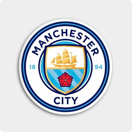 Man City Logo Sticker – Official Club Emblem