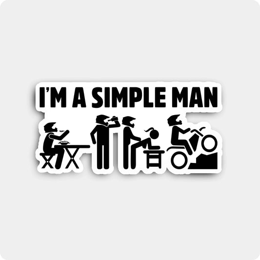 Biker Life Sticker – I'm a Simple Man