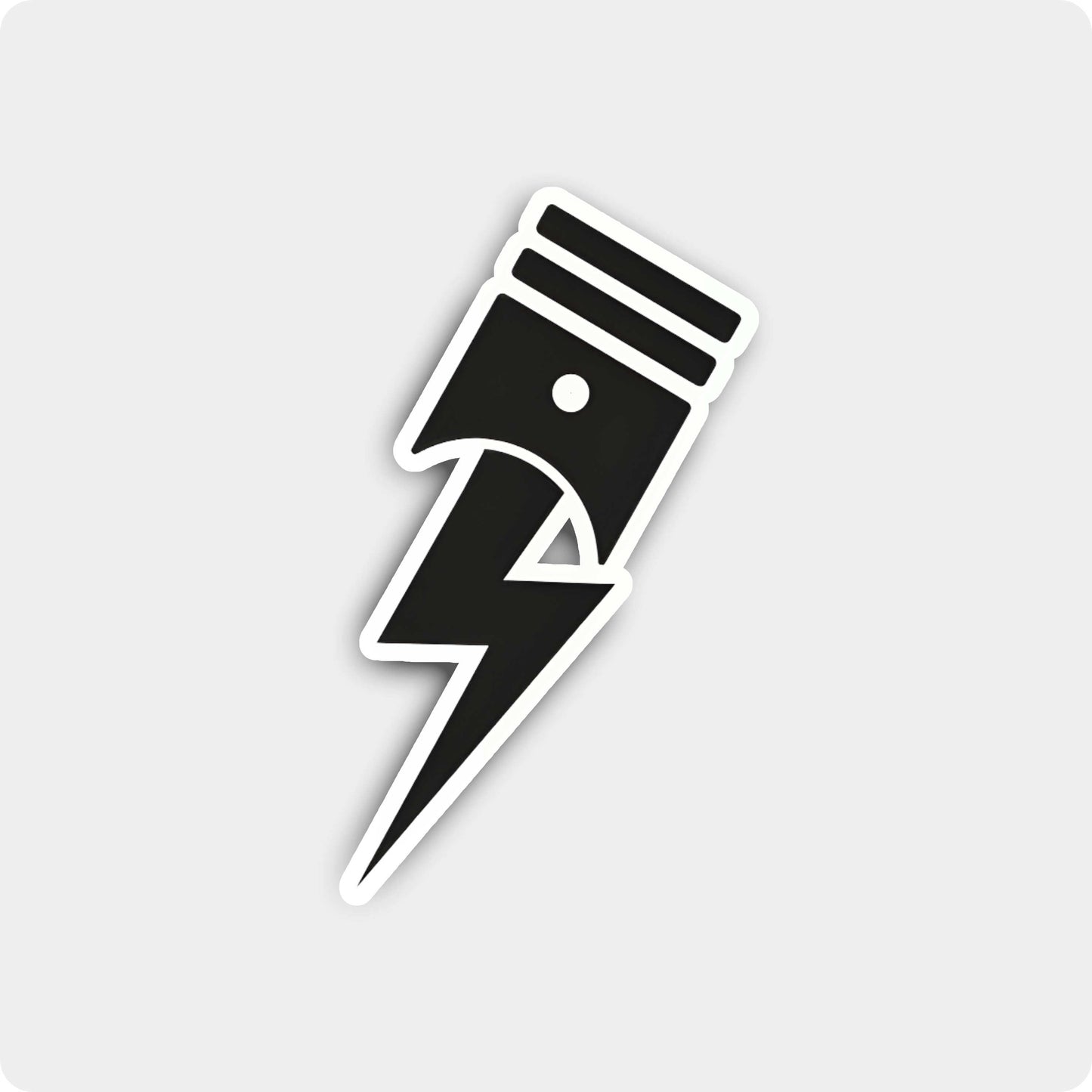 Piston Lightning Bolt Sticker – Engine Power