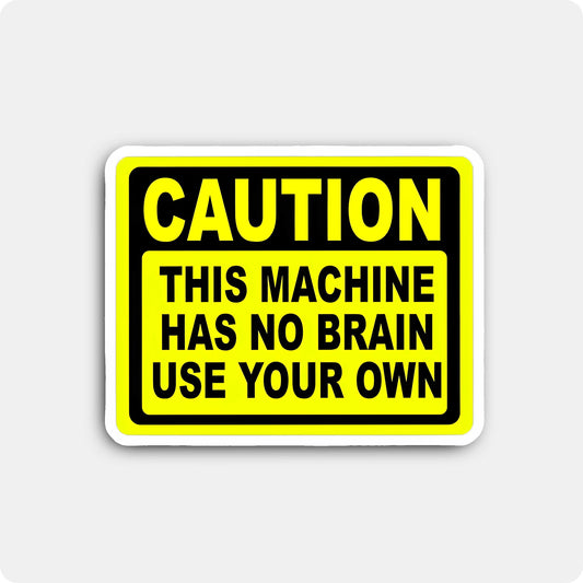 Funny Rider Caution Sticker
