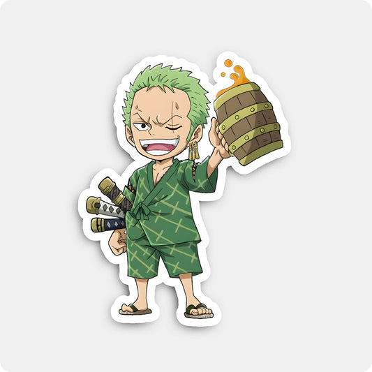 One Piece Zoro Booze Sticker