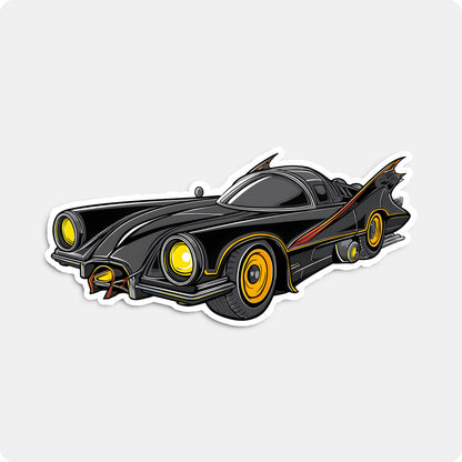 Batman Batmobile Sticker – Comic Style
