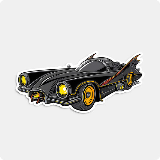 Batman Batmobile Sticker – Comic Style