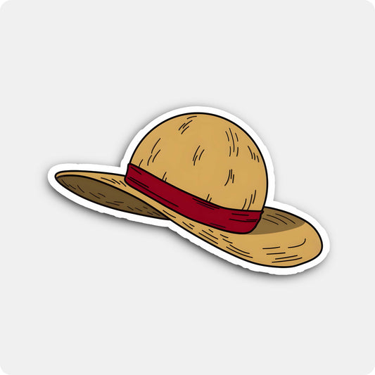 One Piece Luffy Straw Hat Sticker