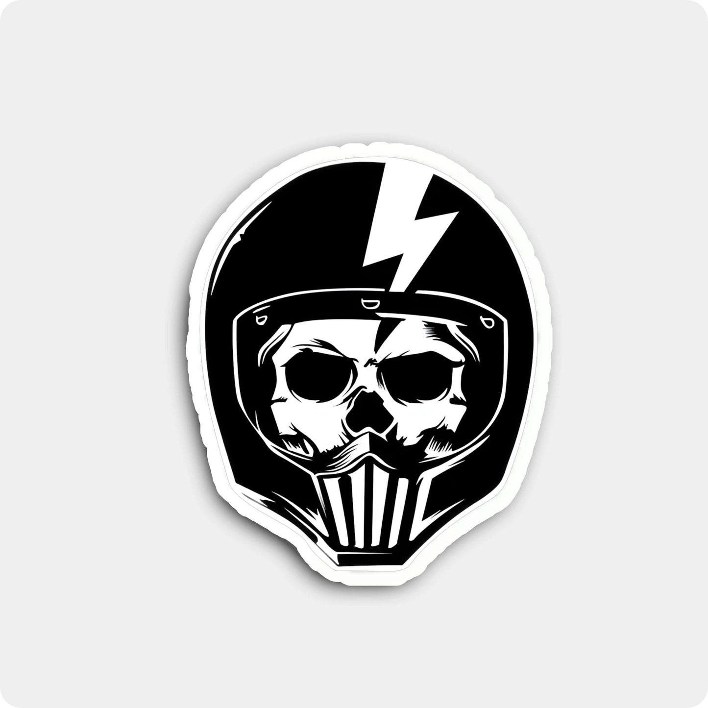 Biker Skull with Helmet Sticker – Ride Till death