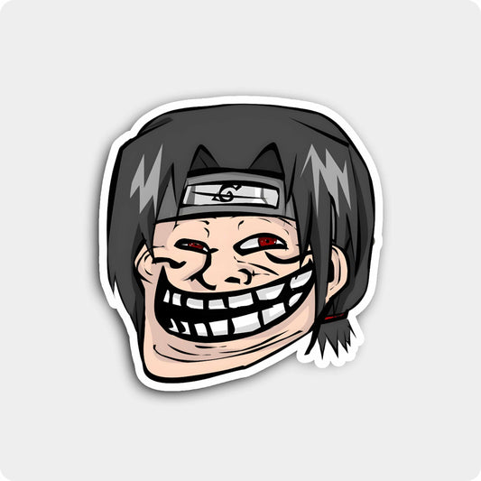 Itachi Uchiha Evil Laughing Head Sticker – Naruto Anime