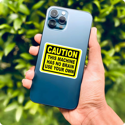 Funny Rider Caution Sticker