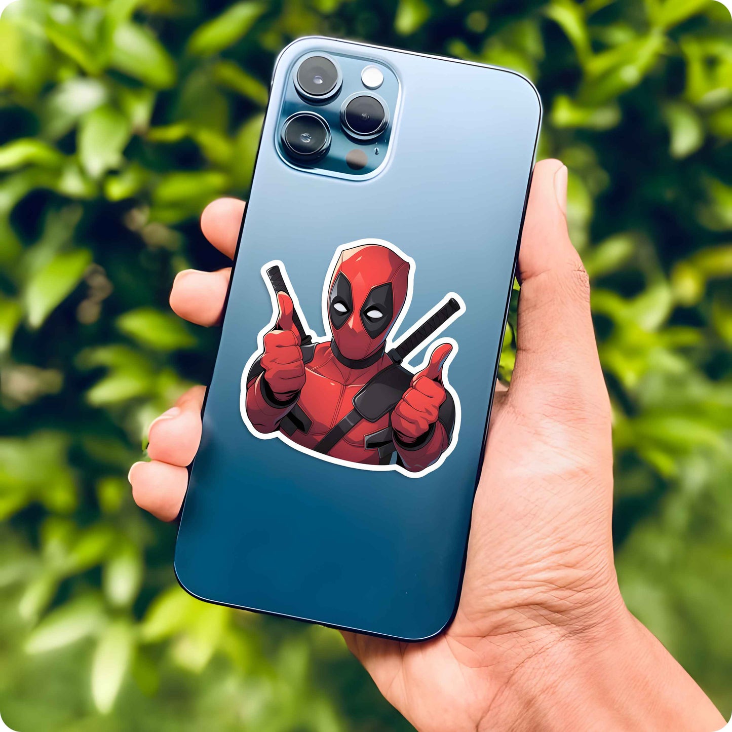 Deadpool Superhero Sticker – Funny Thumbs Up