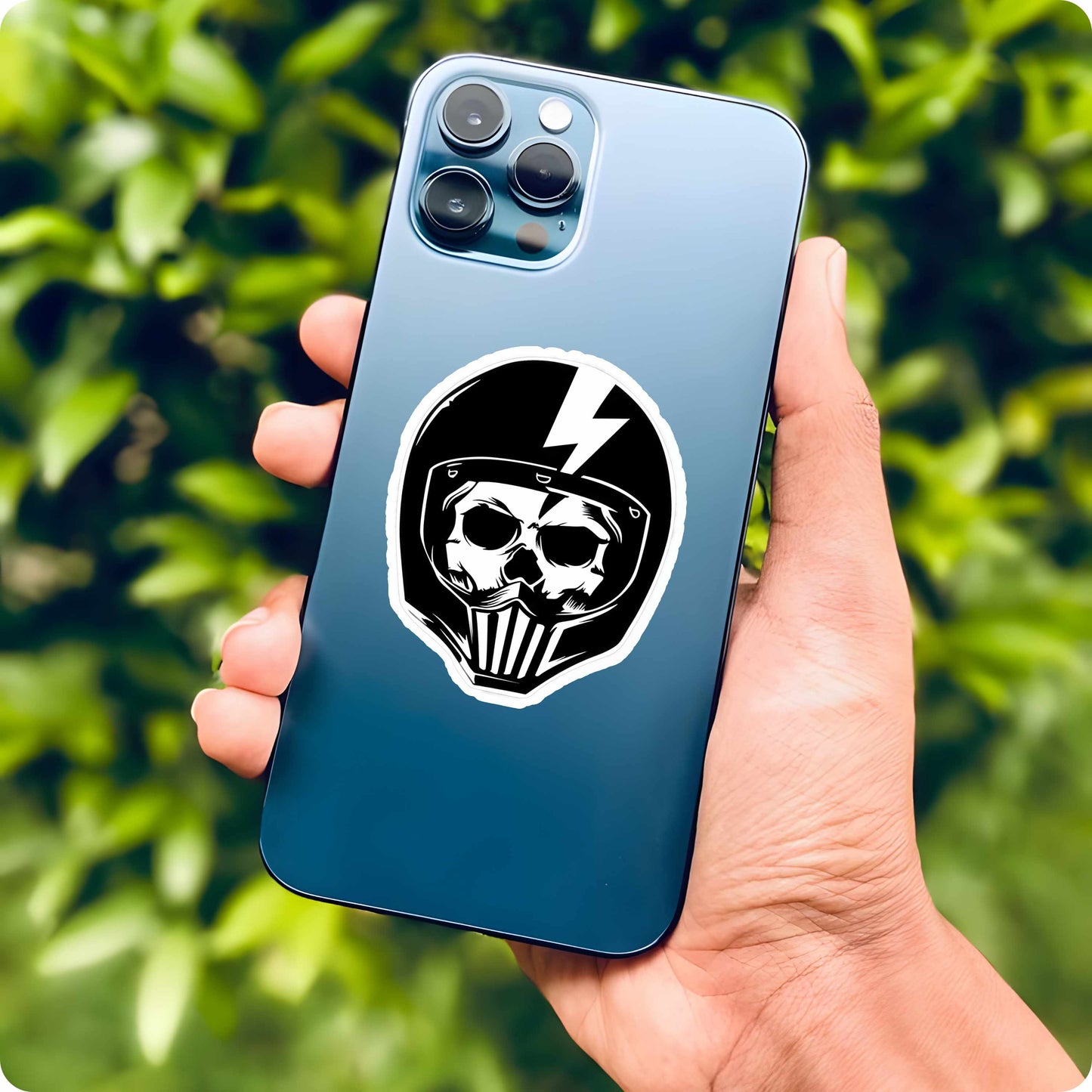 Biker Skull with Helmet Sticker – Ride Till death