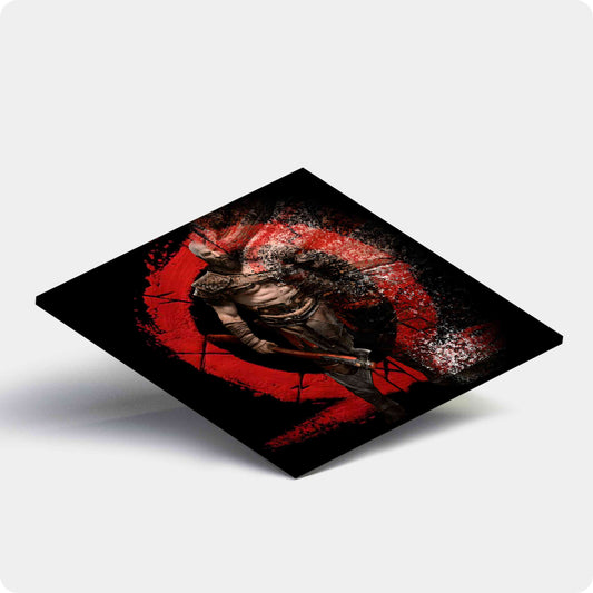 God of War Game Coaster – Kratos & Omega Logo