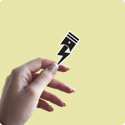 Piston Lightning Bolt Sticker – Engine Power