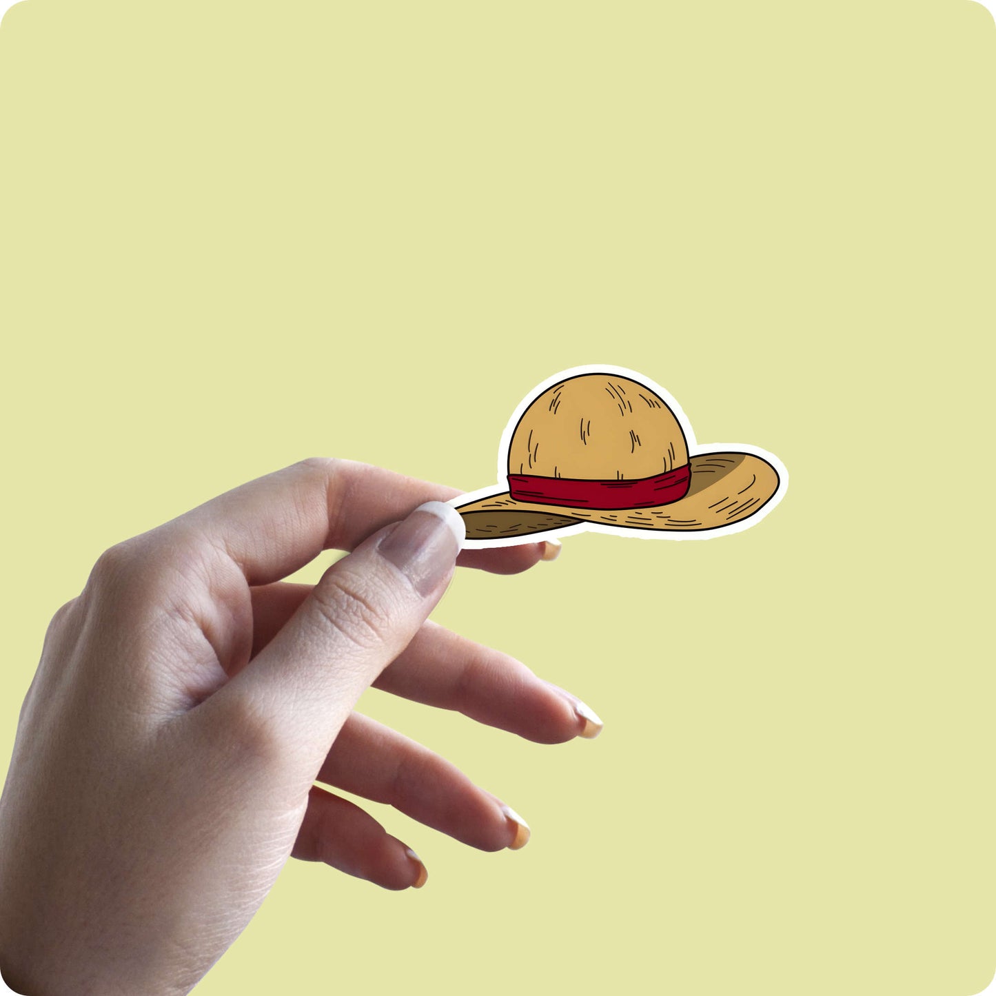 One Piece Luffy Straw Hat Sticker
