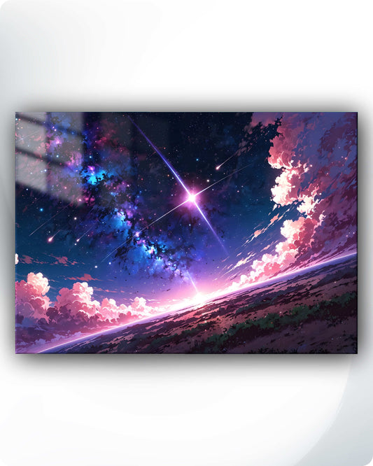 Starry Light Landscape Metal Poster