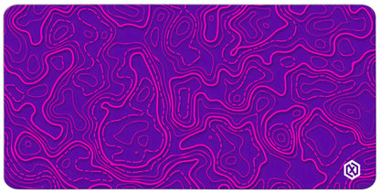 Geographic Abstract Deskmat – Cool Purple Contour Lines