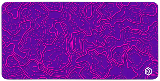 Geographic Abstract Deskmat – Cool Purple Contour Lines