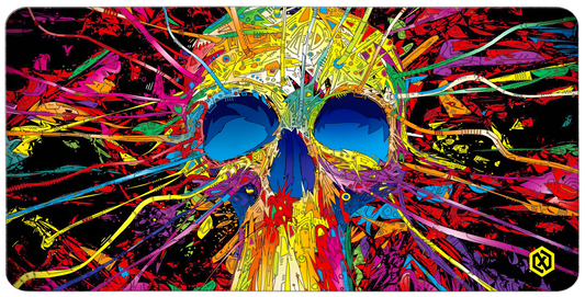 Skeleton Neon Art Deskmat - Color Chaos