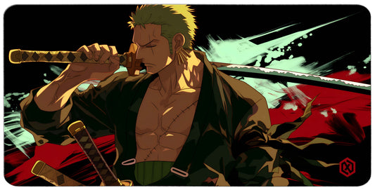 One Piece Zoro Anime Deskmat - Three Sword Style