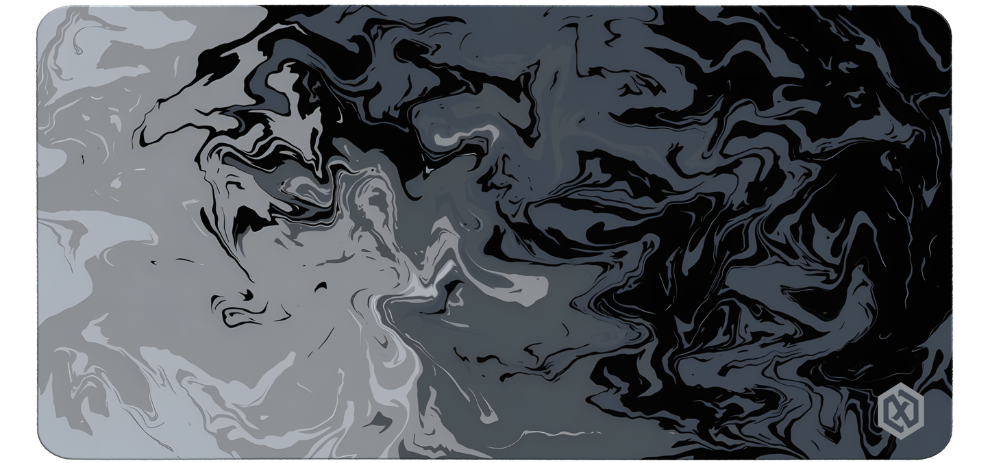 Color Burst Deskmat – Abstract Paint Swirl Design