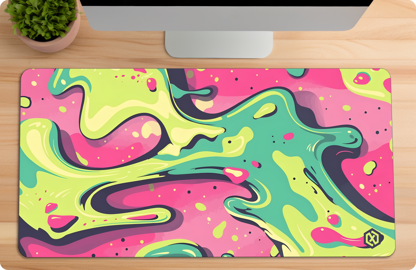 Graffiti Splash Deskmat - Abstract Neon