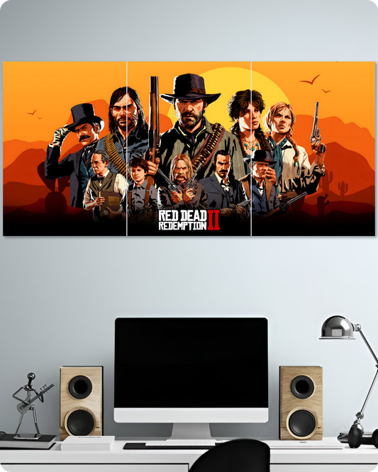 RDR2 Characters Game Poster - 3 Piece Split Set | 1x3