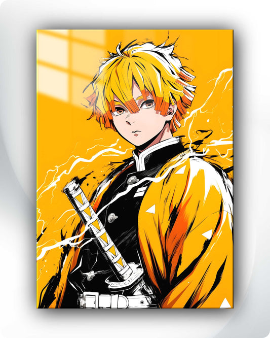 Demon Slayer Zenitsu Metal Poster – Thunder Breathing