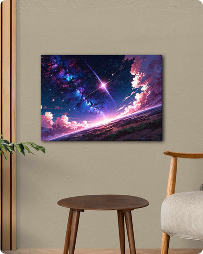 Starry Light Landscape Metal Poster